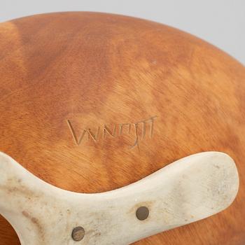 Lars Levi Sunna, a birch wood salt cellar, signed.