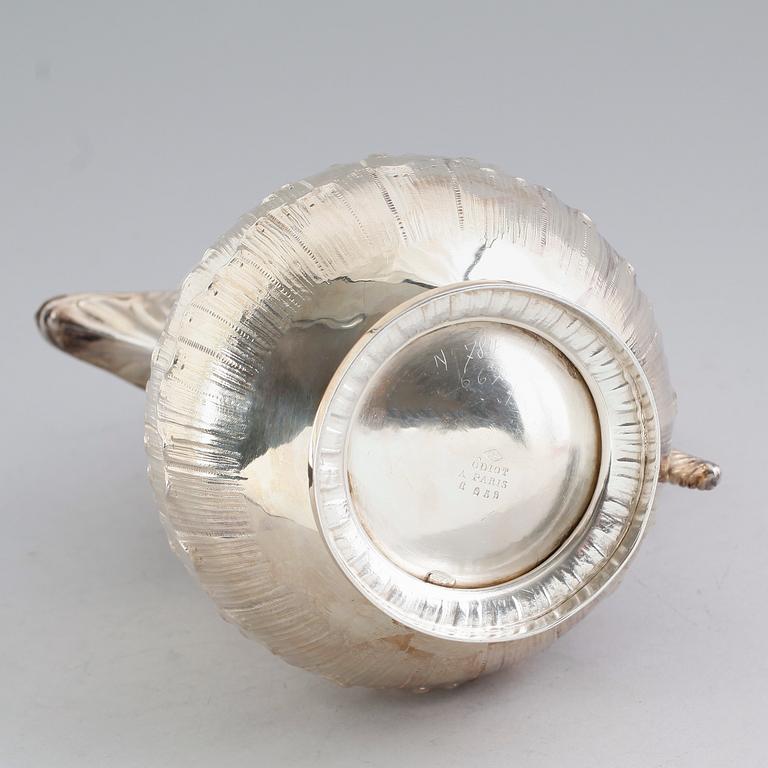 KAFFEKANNA, silver, Odiot a Paris, efter 1838. Vikt ca 669 gram.
