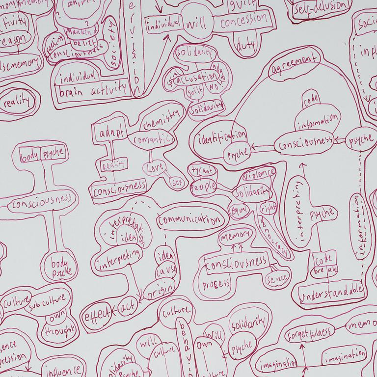 Patric Larsson, "Figurer i moln, Diagrams in a cloud".