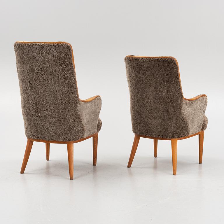 Two easy chairs, 1950's/60's.