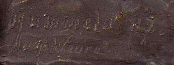 AUKUSTI VEURO, kipsireliefi, signeerattu ja päivätty Nummela -07.