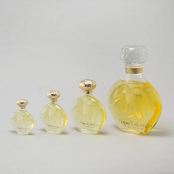 NINA RICCI, factices, "L´Air du Temps", five perfumebottles.