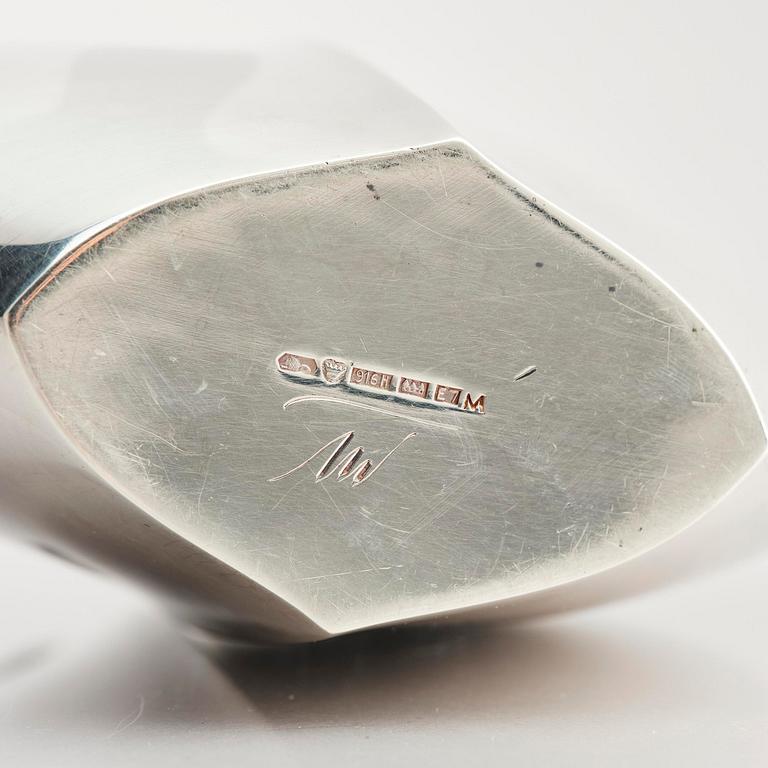 Tapio Wirkkala, a 'TW 42' silver vase, Kultakeskus, Hämeenlinna 1958.