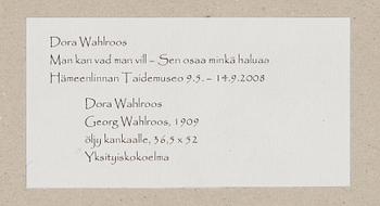 Dora Wahlroos, The artist's brother Georg Wahlroos.