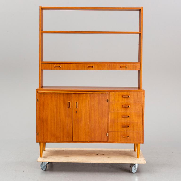 A taek veneered bookcase, 1950's/60's.