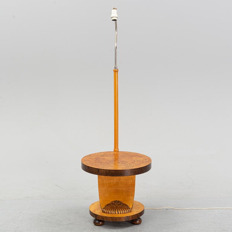 A golv lamp with table, 1930's-40's.