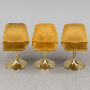 BÖRJE JOHANSSON för JOHANSSON DESIGN, stolar 3 st, "Vinga", 1970-tal.