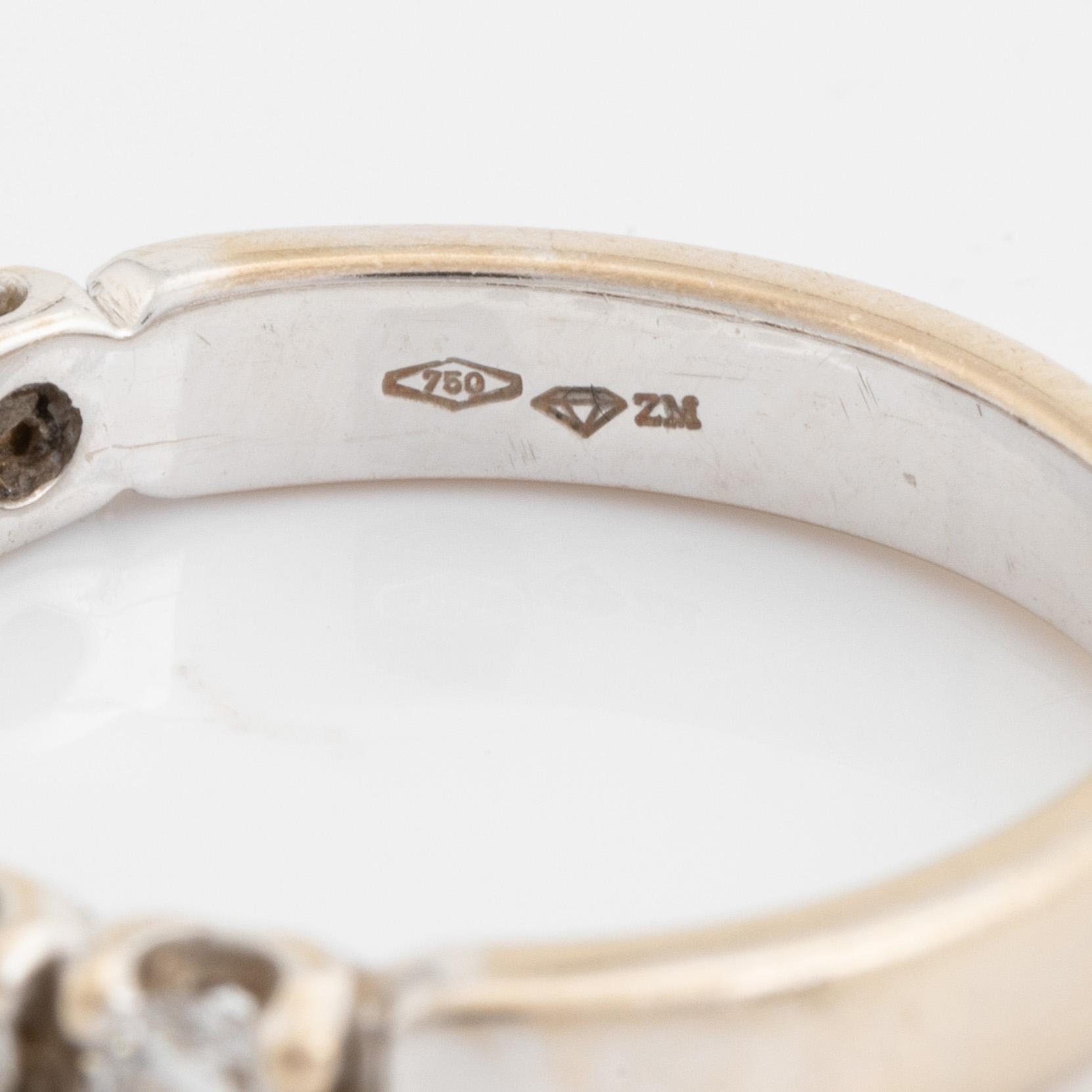 Brilliant cut diamond ring.