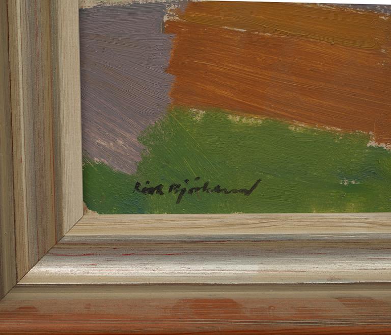 RICHARD BJÖRKLUND, olja på pannå, sign.