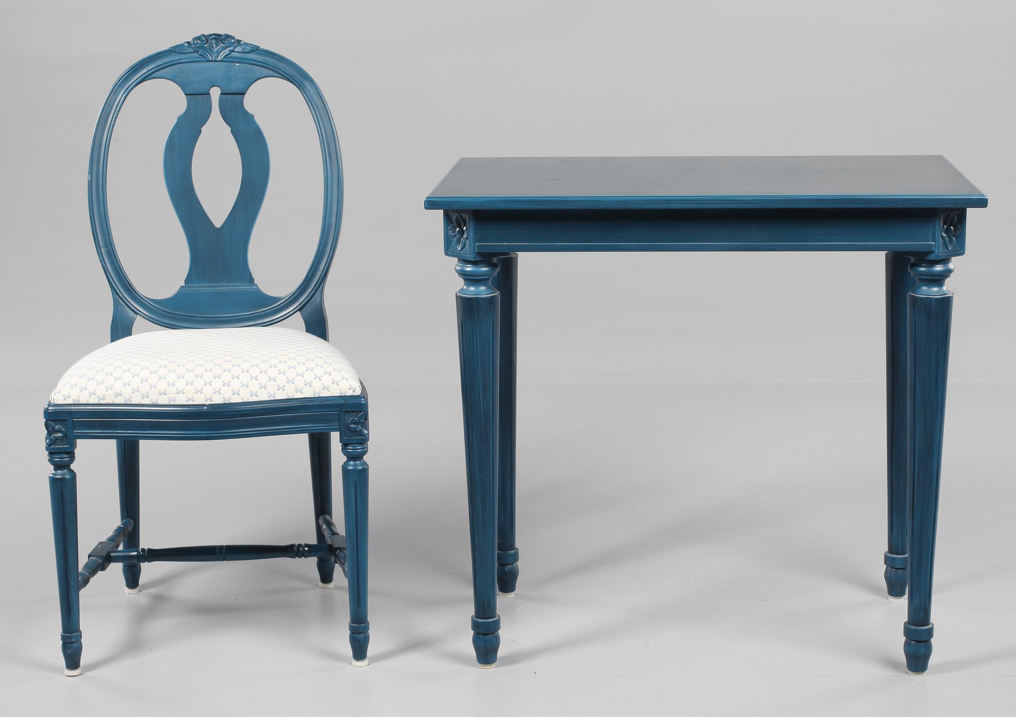 BORD samt STOL, gustaviansk stil, Åmells Möbler, 1900/2000-tal.