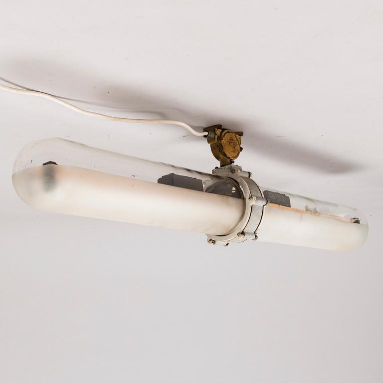A mid 20th Century Finnsh industrial light for Metallivalmiste Oy.