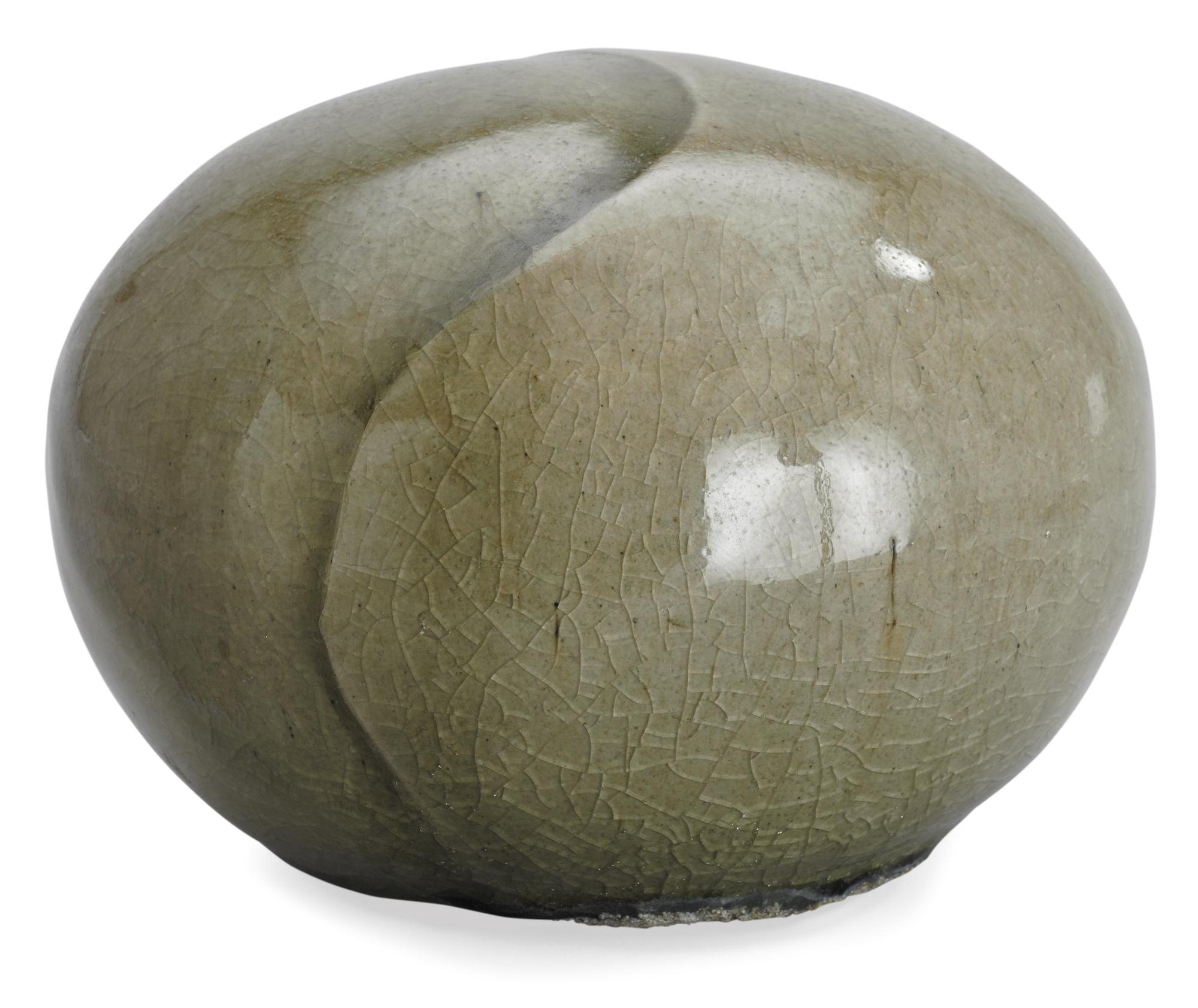 An Ulla & Gustav Kraitz stoneware celadon glazed 'Magic stone', Fogdarp, Förslövsholm.