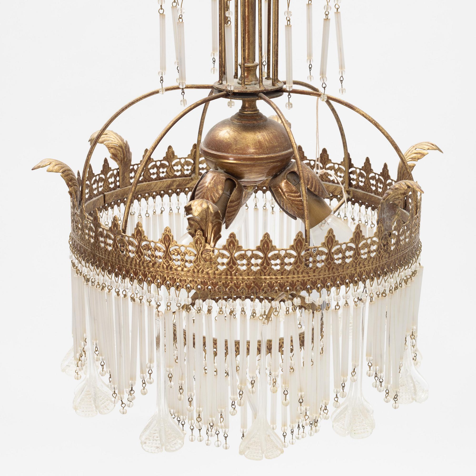 An Art Noveau celing lamp, 20th Century.