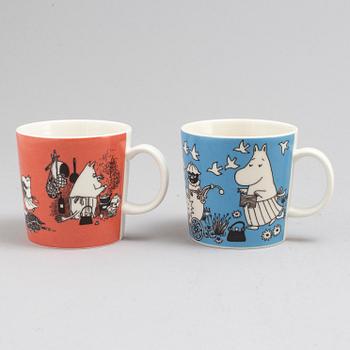 MUMINMUGGAR, 2 st, porslin, Moomin Characters, Arabia, Finland.