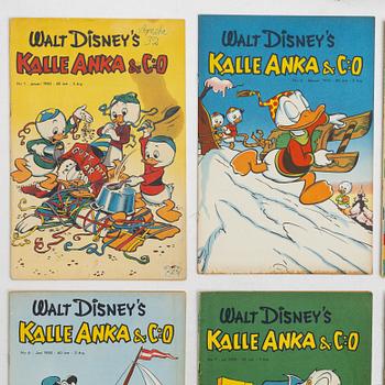 Comic books, 12 issues, Kalle Anka & Co, 1950 edition.