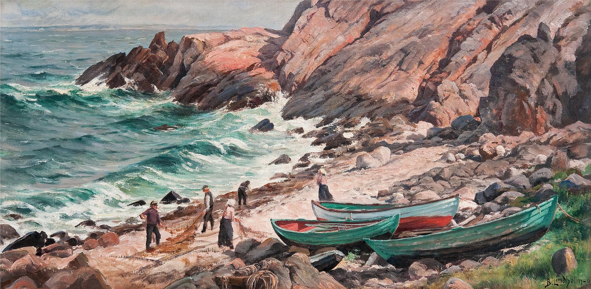 Berndt Lindholm, KALASTAJAT KUIVAAVAT VERKKOJAAN.