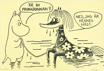 Title
Mumin, Offsetaffisch, "Är ni Mumin, Offsetaffisch. "Är ni primadonnan? Nej, jag är hennes häst".