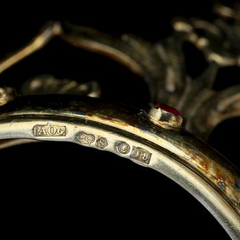 BRUDKRONA, förgyllt silver, Albin Öijving, Gävle/Stockholm, 1935. Vikt ca108,9g.