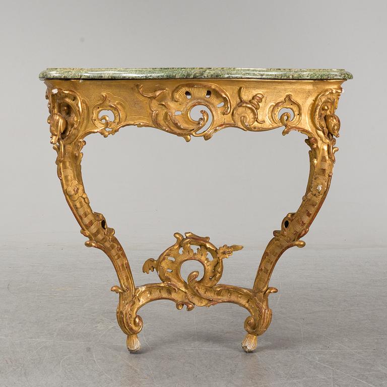 A presumably german rococo consoltable.