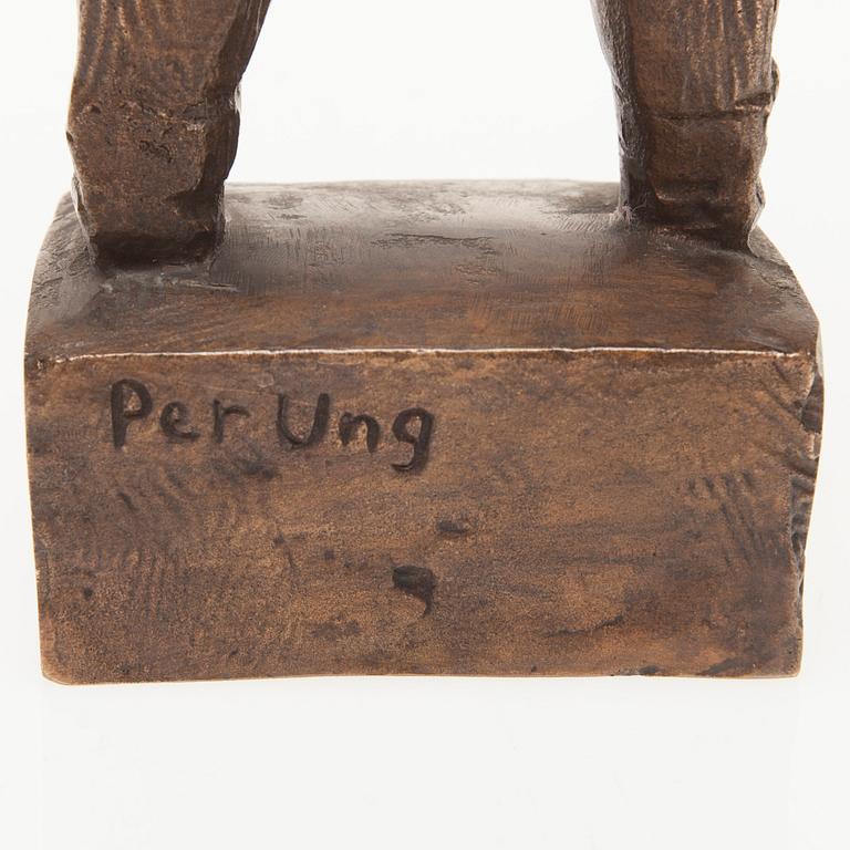 PER UNG, skulptur, brons, signerad i godset.