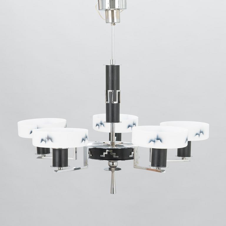 An art déco style  ceiling light from the first half of the 20th Century.