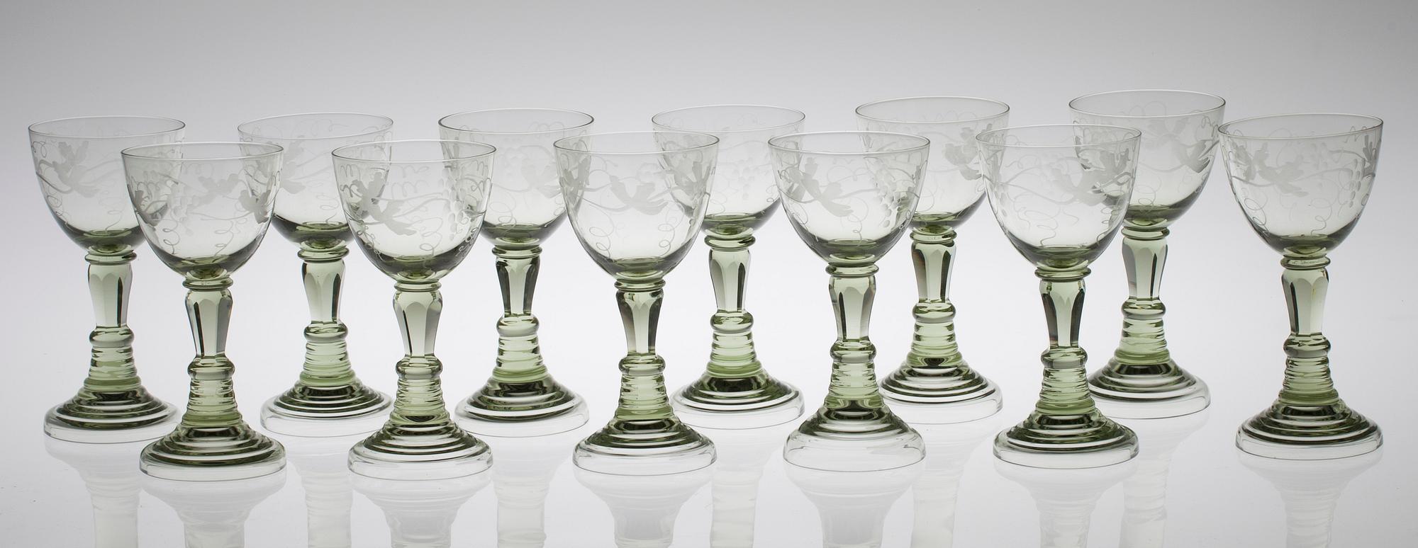 DRICKSGLAS, 12 st, 1900-talets mitt.
