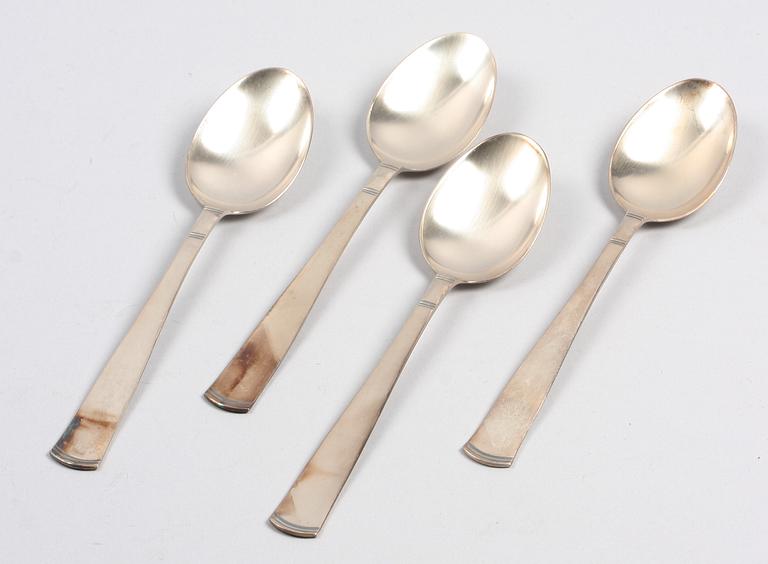 BESTICKSERVISDELAR, 15 st, silver, GAB, 1900-talets andra hälft.