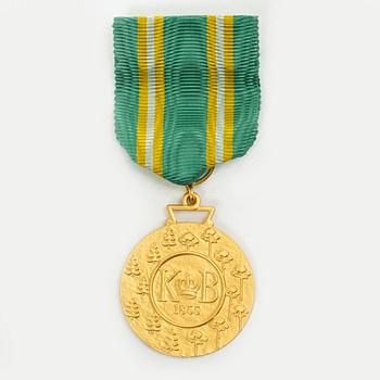 An 18K gold medal, Sporrong, Stockholm 1958.