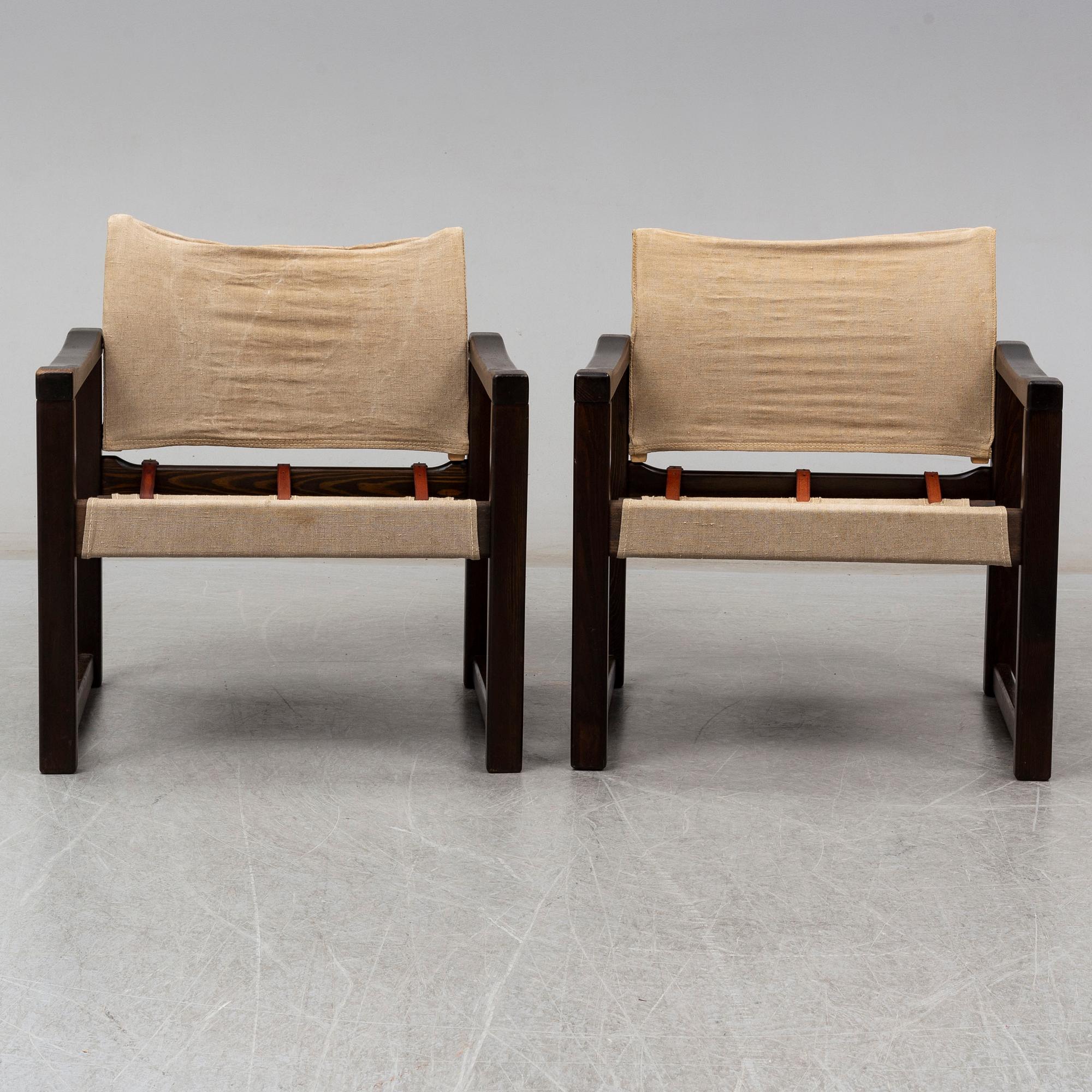 A pair of 'Diana' easy chairs, Karin Mobring, IKEA, designed 1972.