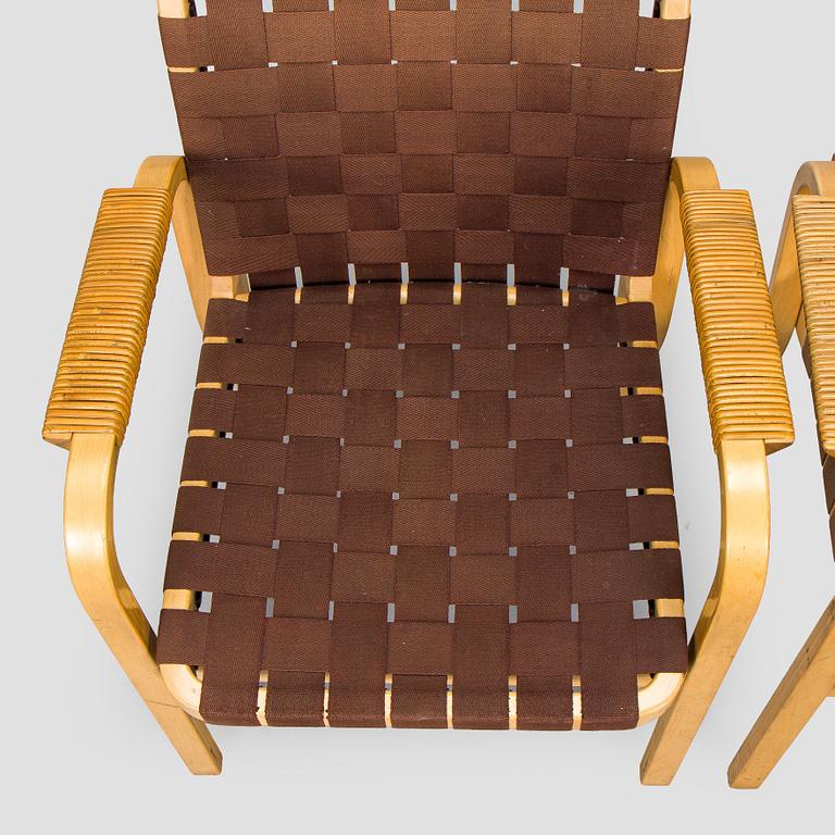 Alvar Aalto, Nojatuoleja, 4 kpl, 45 Artek, 1900-luvun loppu.
