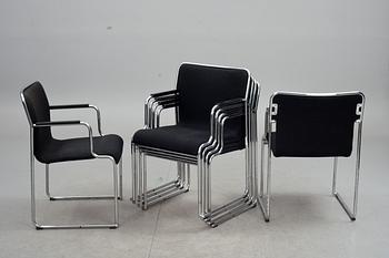 KARMSTOLAR, 6 st, Lindau & Lindekrantz, Lammhults, Sverige, 1990-tal.