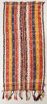 Kashgai rug semi-antique, two joined pieces, approximately 338x140 cm (without tassels).