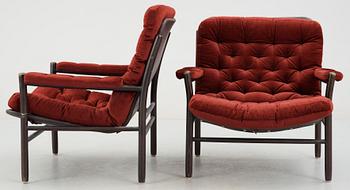 FÅTÖLJER, ett par, Dux, 1900-talets andra hälft.