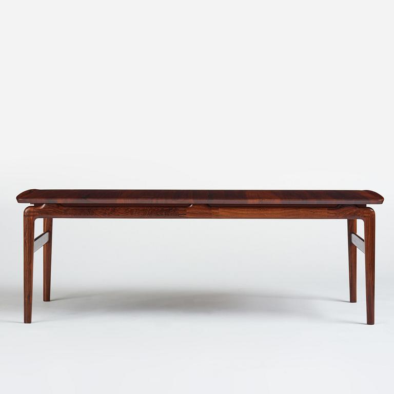 Peter Hvidt & Orla Mølgaard Nielsen, a palisander sofa table, France & Son, Denmark, 1950-60s.