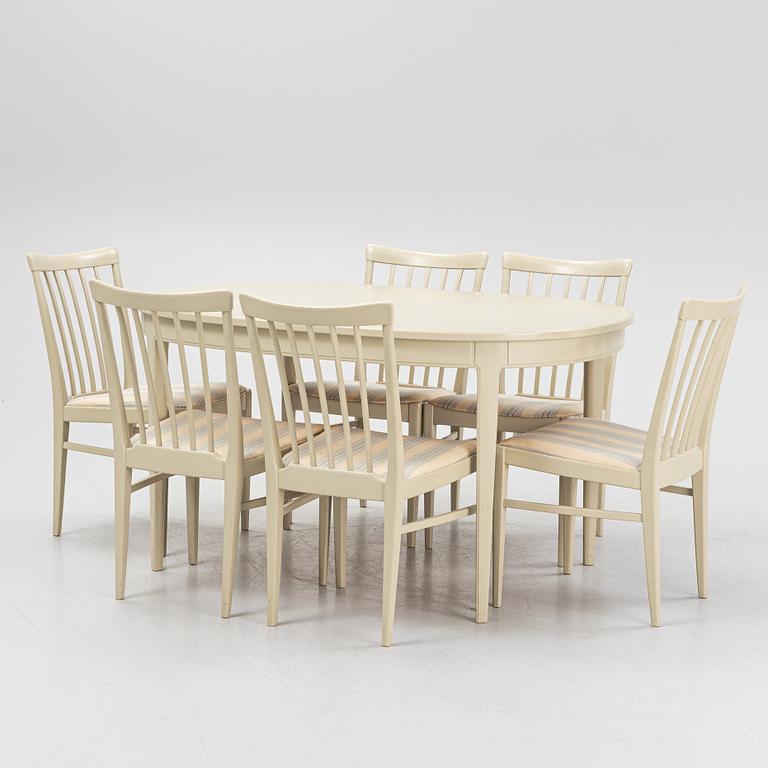 Carl Malmsten, dining set, 7 pieces, "Herrgården".