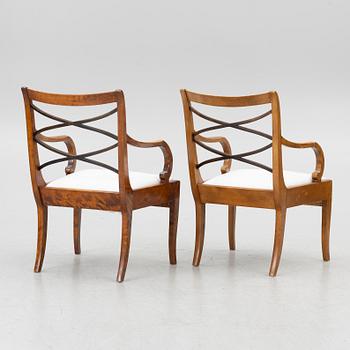 Carl Malmsten, A pair of Swedish Grace armchairs, SMF/Ferdinand Lundquist & Co, Gothenburg 1920s.