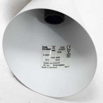 Arne Jacobsen, Wall lights/bedside lights, a pair, “AJ”, Louis Poulsen, Denmark.