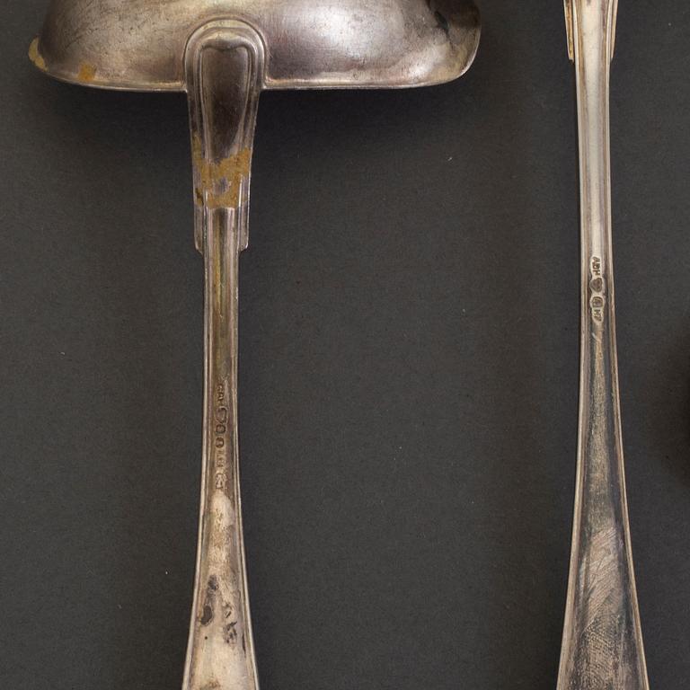 BESTICK, 94 delar, silver, Svensk spets, bland annat GAB, 1910-tal.