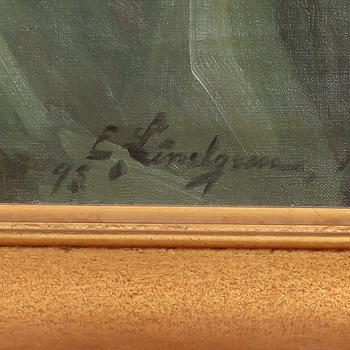 EMIL LINDGREN, olja på duk, signerad.