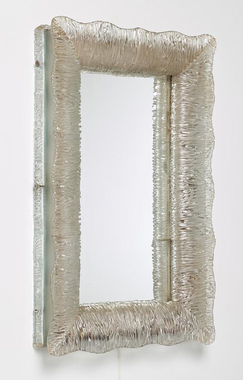 A Swedish Modern glass wall mirror, 1940's.