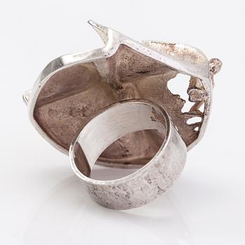 Björn Weckström, A stelringsilver ring "Jaara's dream". Lapponia 1969.