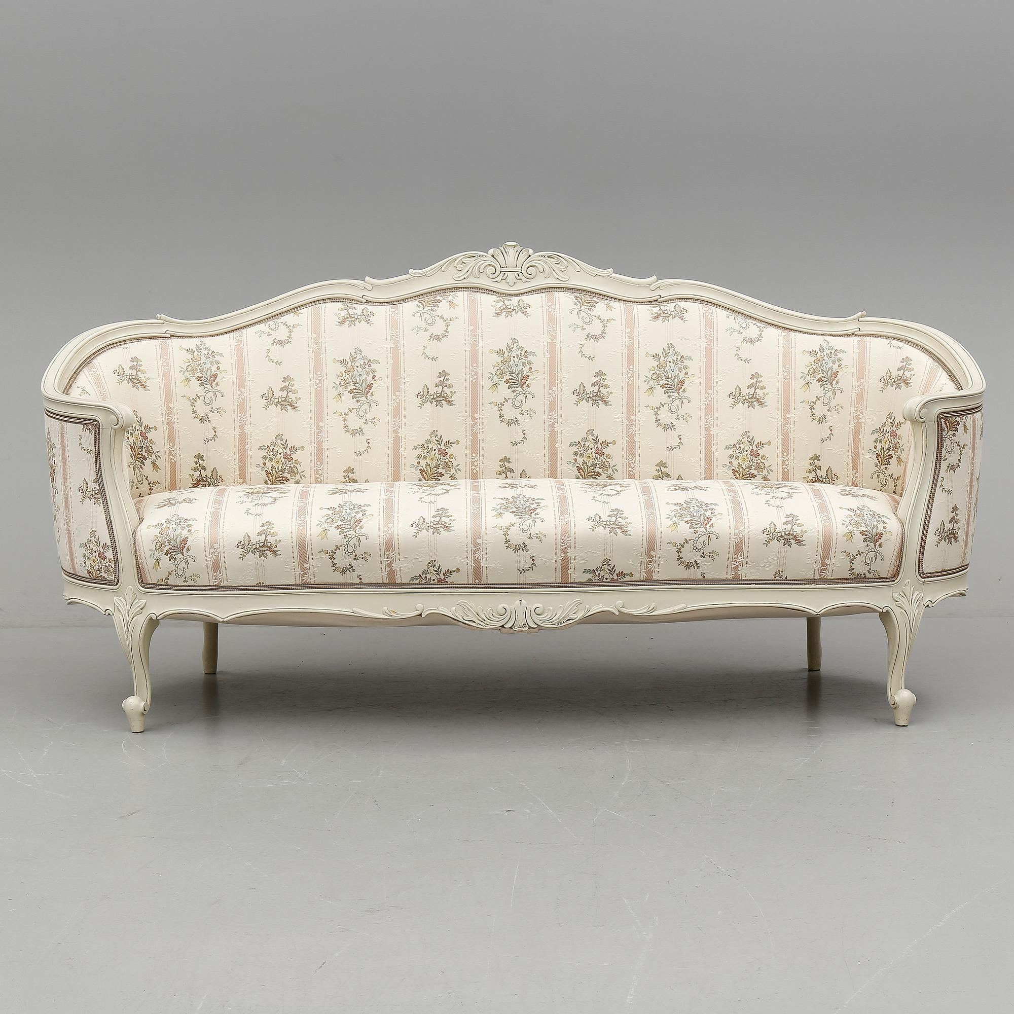 SOFFA, rokokostil, 1900-talets mitt.