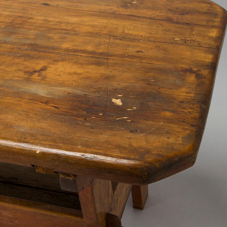 A trestle table, vernacular, Finland, early 19th century.