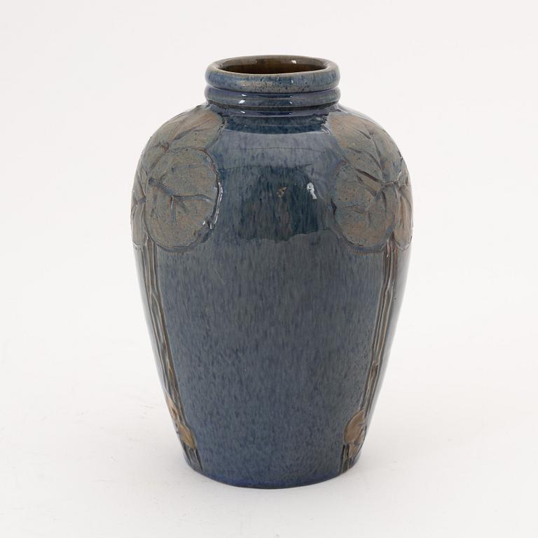 Hilma Persson-Hjelm, an Art Nouveau ceramic vase, signed and dated 1917.