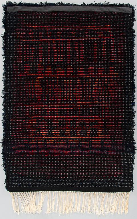 Leena-Kaisa Halme, , a Finnish long pile rug. Model for Neovius. Circa 110 x 80 cm.