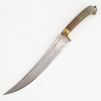 An Indo-Persian dagger with agate handle.