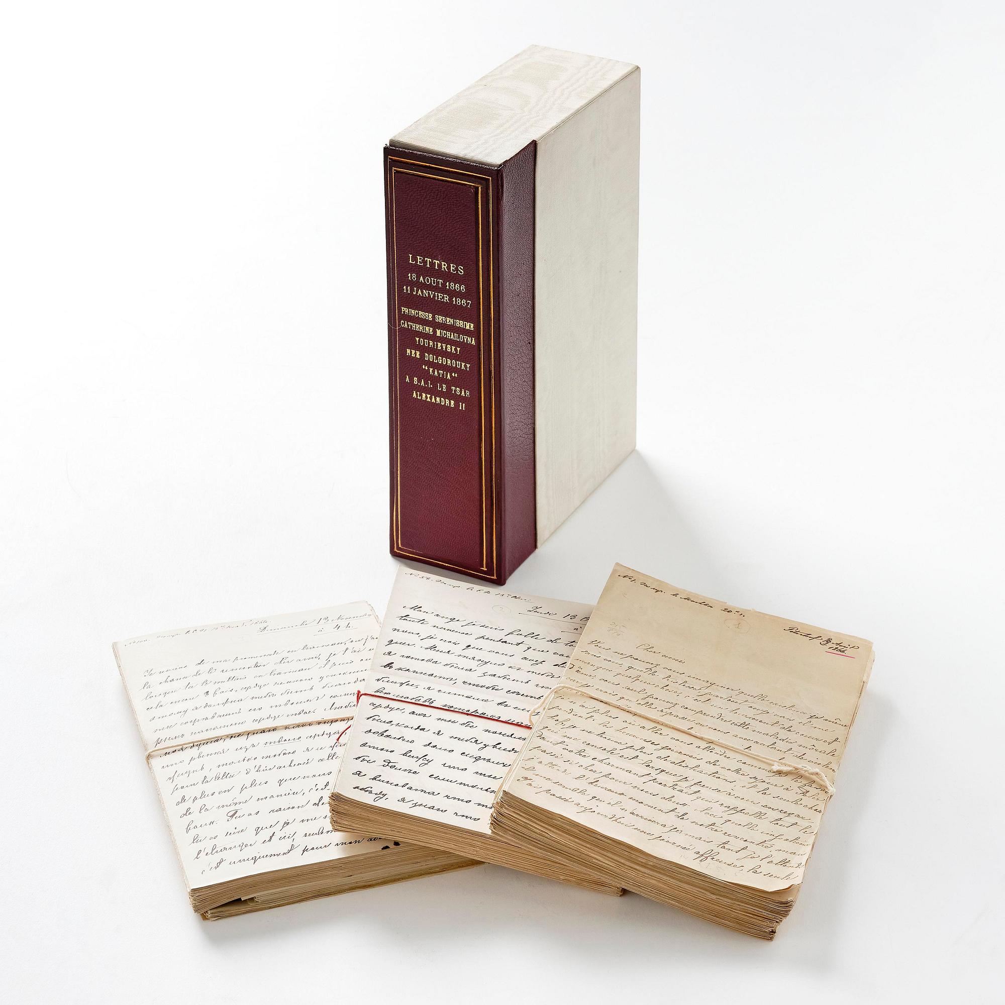 Tsar Alexander II (1818-1881) of Russia, collection of autograph letters to his mistress Princess Catherine Dolgorukova.