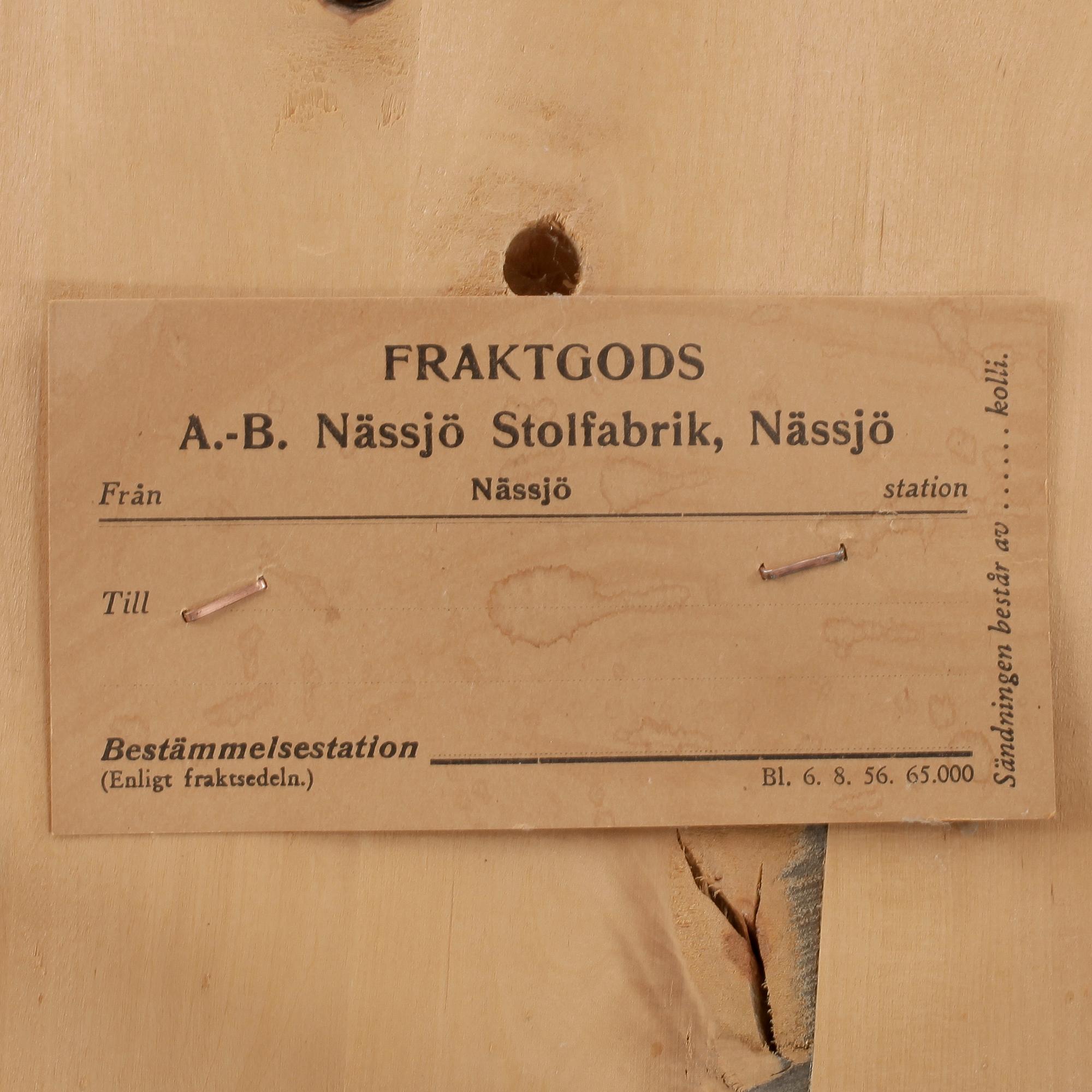 STOLAR, 3st, Sverige, Nässjö Stolfabrik, 1950-tal.
