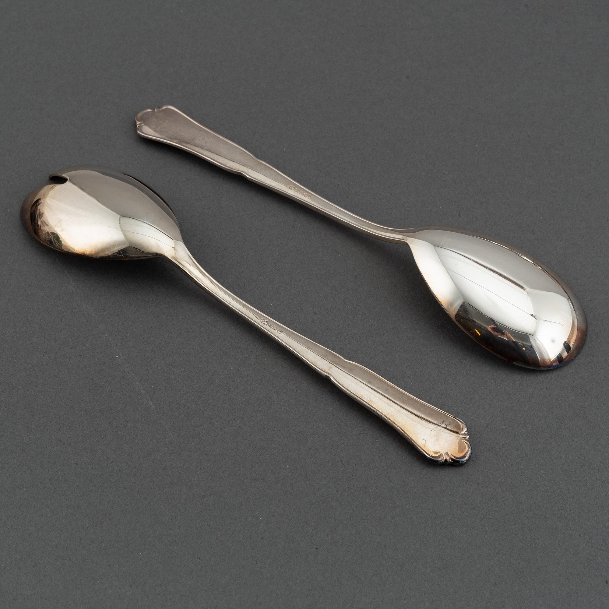 A german silver cutlery service, silver 800, including Bruckmann (68+ 24 pieces).