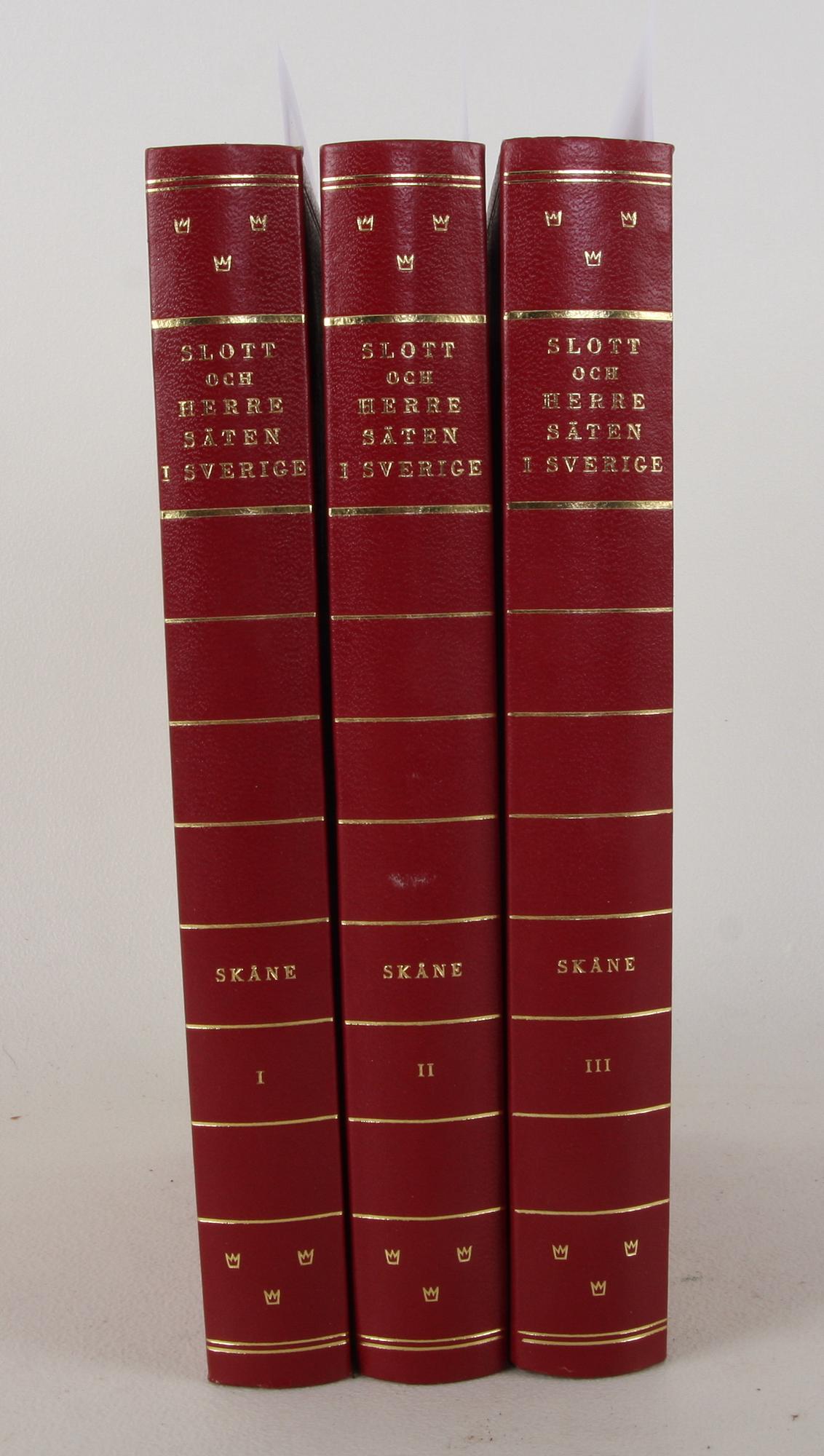 BOK, 3 vol. "Slott och herresäten i Sverige" Allhems förlag.